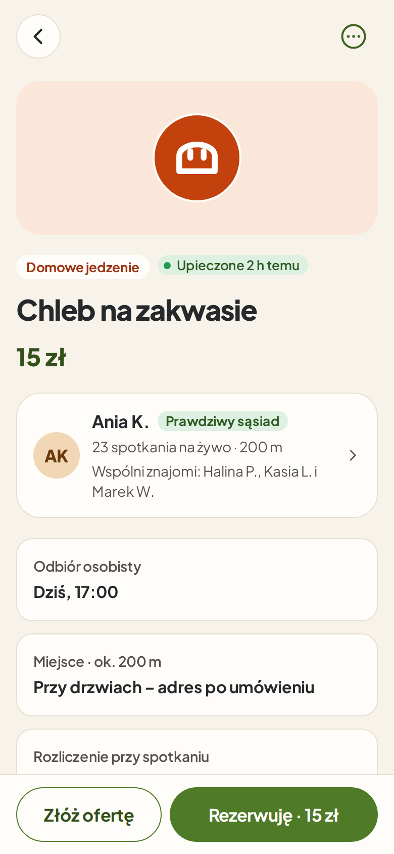 Ekran: Karta ogłoszenia