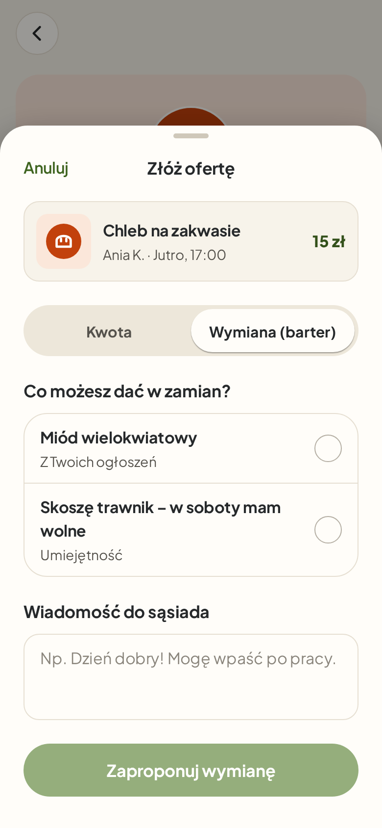 Ekran: Złóż ofertę