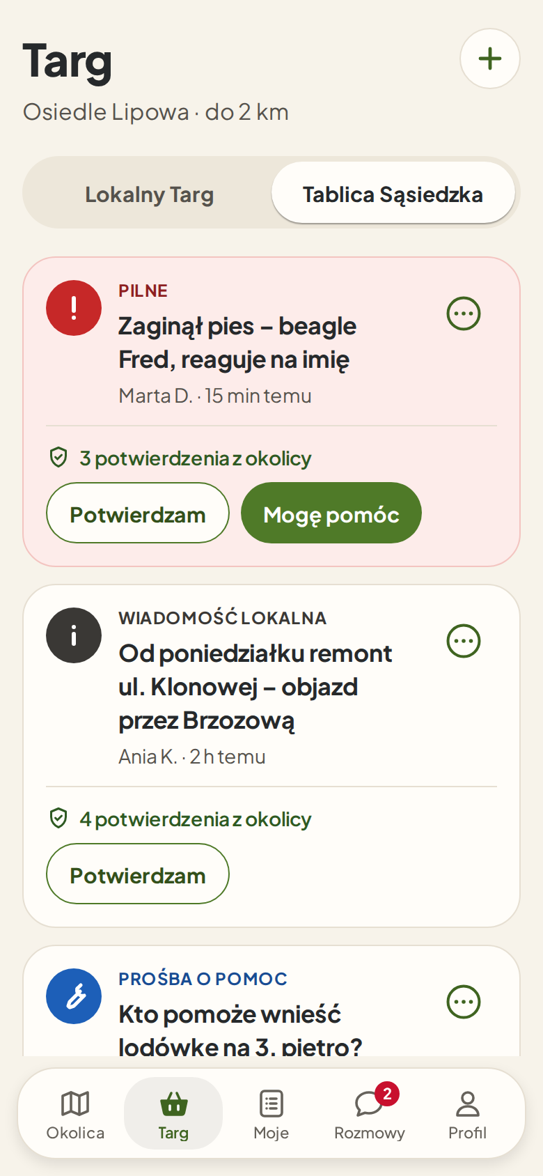 Ekran: Tablica Sąsiedzka